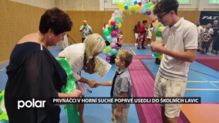 Prvňáčci v Horní Suché poprvé uvedli do školních lavic