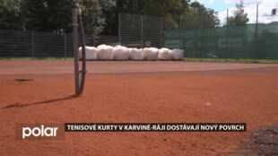 Tenisové kurty v Karviné-Ráji dostávají nový povrch