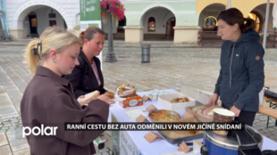 Ranní cestu bez auta odměnili v Novém Jičíně snídaní