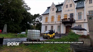 Završení renovace zámecké obřadní síně blokují okna