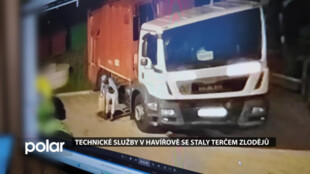 Technické služby v Havířově se staly terčem zlodějů