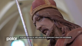Vzácná socha svatého Václava se po letech vrací do Kateřinek