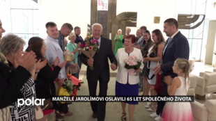 Kamenná svatba na radnici Ostravy-Jihu oslavila 65 letý sňatek Jarolímových