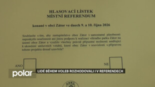 Lidé z Moravskosleszkého kraje během voleb rozhodovali i v šesti referendech