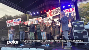 Studenti porubských gymnázií připomněli odkaz Václava Havla. 5. října by oslavil 90 let