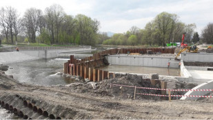 Rekonstrukce Staroměstského stupně na řece Ostravici finišuje