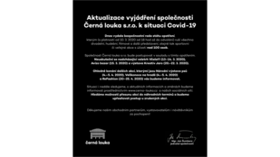 Vyjádření společnosti Černá louka s.r.o. k situaci Covid-19