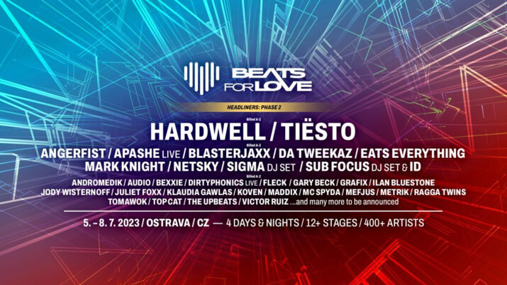 Beats for Love révèle une autre mégastar – Hardwell se dirige également vers Ostrava !  |  Nouvelles
