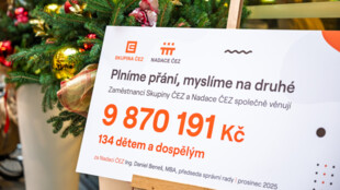ČEZ přispěl vybrali 9,8 mil. Kč lidem v tíživé situaci, v kraji podpořil 19 lidí