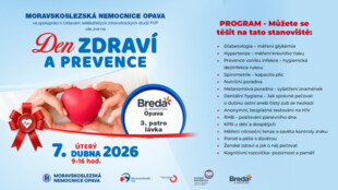 Nemocnice Opava zve veřejnost na Den zdraví a prevence
