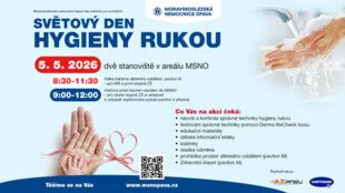 Nemocnice Opava zve veřejnost na Světový den hygieny rukou