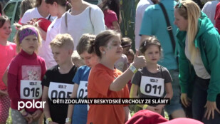 Děti zdolávaly beskydské vrcholy ze slámy