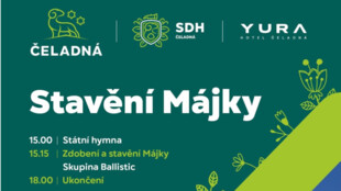 Stavění májky v Čeladné