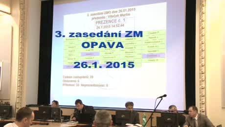 3. zasedání zastupitelstva Statutárního města Opavy