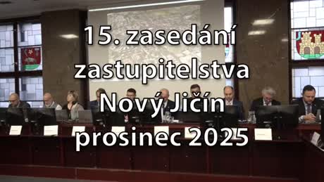 15. zasedání Zastupitelstva města Nový Jičín prosinec 2025